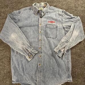 L.L.Bean Men's Denim Shirt Jacket Size L Tall #266